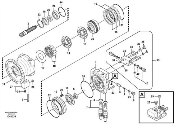 Excavador de aislamiento Swing Motor de VOE14601385 14601385 Kit For EC300D VOE