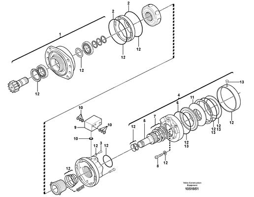 VOE990849 Partes de repuesto para excavadoras de anillo O para VOE EC235C EC240B EC240C EC250D EC250E
