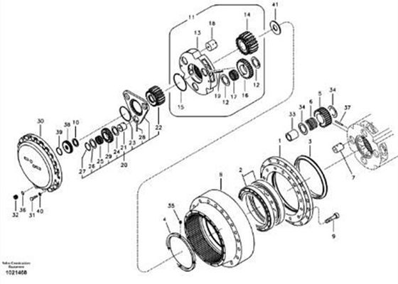Engranaje VOE EC330B del excavador VOE14522997 14522997