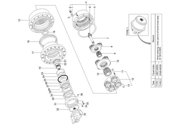 VOE14604652  Excavador Parts VOE EC460B del tornillo ZTAJ-00013