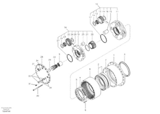 Engranaje de Sun secundario de la caja de engranajes SA711730290 para el excavador EC210 de Vo-lvo