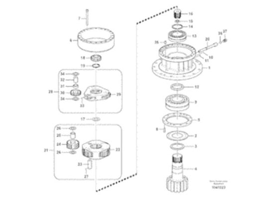 Caja de cambios del oscilación del engranaje VOE14547272 14547272 para VOE EC290C
