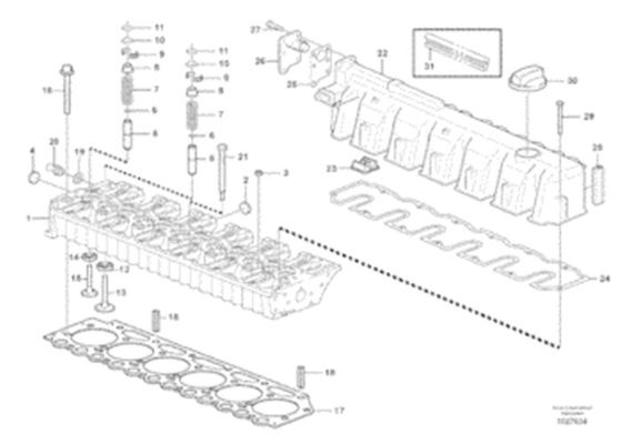 20943385 excavador Engine Spare Parts de la junta VOEL de culata VOE20943385