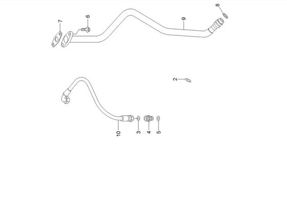 Fontanería de Turbocharge de la conexión del dren del aceite de Hyundai R210LC9 3975077