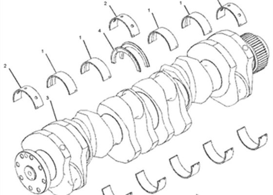 excavador que lleva 1280400 0.51m m principal Engine Parts  C13 345B 365B